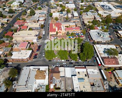 Old Town Plaza oder Plaza Vieja, Altstadt, Albuquerqe, NM, USA Stockfoto
