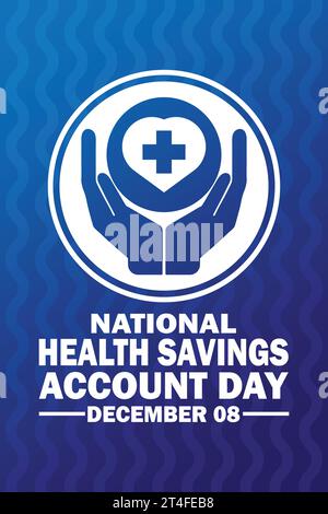 National Health Savings Account Day. Designvorlage für Banner, Poster, Flyer. Vektorabbildung Stock Vektor