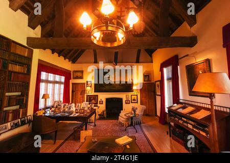 England, Kent, Westerham, Chartwell, Winston Churchill's Home, Die Studie Stockfoto