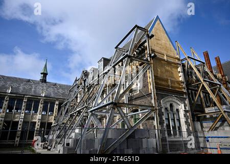 Die Old Engineering School an der Canterbury University, Christchurch Arts Centre, Neuseeland Stockfoto