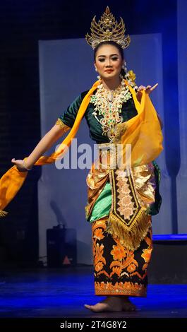 Tayub Sukowati Tanz aus Sragen Central Java, Indonesien. Stockfoto