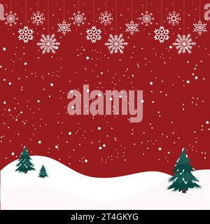 Weihnachtliches Hintergrunddesign. Weihnachtsschablone. Schneehintergrund. Schneedesign Stock Vektor