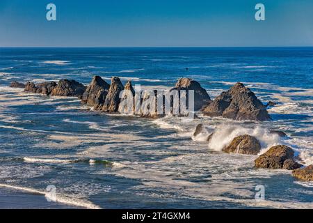 Seal Rock State Park, Oregon Islands National Wildlife Refuge, in der Nähe von Newport, Oregon, USA Stockfoto