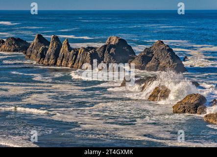 Seal Rock State Park, Oregon Islands National Wildlife Refuge, in der Nähe von Newport, Oregon, USA Stockfoto
