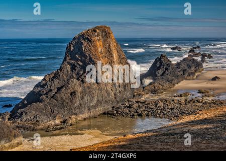 Seal Rock State Park, Oregon Islands National Wildlife Refuge, in der Nähe von Newport, Oregon, USA Stockfoto