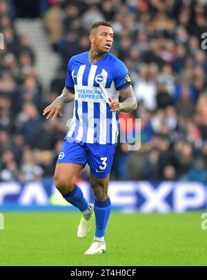 Igor Julio aus Brighton während des Premier League-Spiels zwischen Brighton und Hove Albion und Fulham im American Express Stadium, Brighton, UK - 29. Oktober 2023 Foto Simon Dack / Telefoto images. Nur redaktionelle Verwendung. Kein Merchandising. Für Football Images gelten Einschränkungen für FA und Premier League, inc. Keine Internet-/Mobilnutzung ohne FAPL-Lizenz. Weitere Informationen erhalten Sie bei Football Dataco Stockfoto