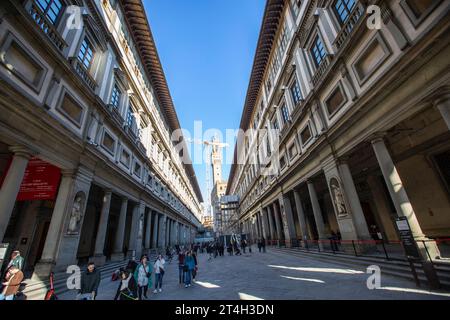 Florenz, Italien: Uffizien in Piazzale degli Uffizien in Florenz. Italien A Stockfoto