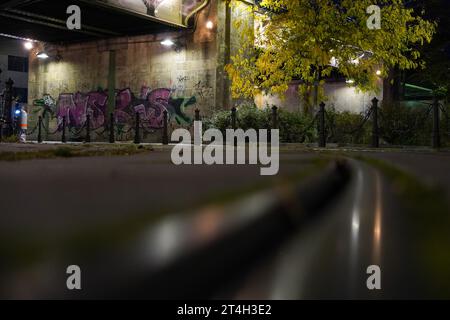 Eindrücke von 'Gürtel' bei Nacht, Wien, eine Ader von Wien und eine zentrale Meile von Wiens Nachtleben Stockfoto