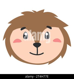 Niedliche Igel-Igel-Ikone, flache Illustration für Ihr Design flacher Stil Stock Vektor