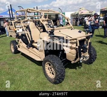 Die Polaris M-RZR-4, im Einsatz mit UK SpecOps und den Royal Marines, auf der British Motor Show 2023 in Farnborough. Stockfoto