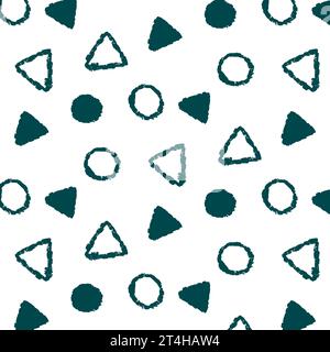 Geometrische Formen Muster, Vektor, für Design, Druck, Textil. Stock Vektor