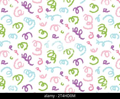 Doodle-Linienmuster auf einem transparenten Hintergrund, Vektordesign, nahtloses Muster für Kinderdesign, Druck Stock Vektor