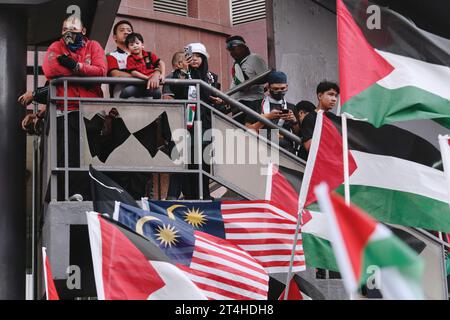 Pro Palestine Rally in Kuala Lumpur, Malaysia Stockfoto