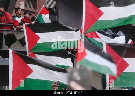 Pro Palestine Rally in Kuala Lumpur, Malaysia Stockfoto