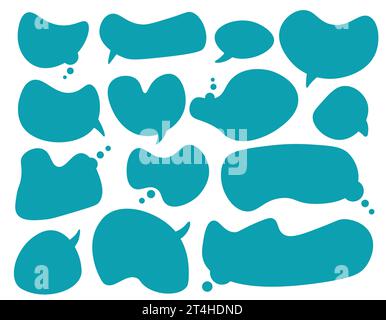 Große Auswahl an Dialogfeldern . Stock Vektor Illustration, Online Chat Wolken Vektor isoliert auf weißem Hintergrund. Infografiken für Ihr Design. Stock Vektor