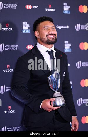 Paris, Frankreich. Oktober 2023. Ardie Savea bei den World Rugby Awards am 29. Oktober 2023 in Paris. Quelle: Victor Joly/Alamy Live News Stockfoto