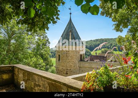 Grüner Turm Kloster Bebenbausen, Tübingen, Baden-Württemberg, Deutschland Stockfoto