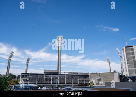 Perth, Australien. 31. Oktober 2023. Perth, Australien, 31. Oktober 2023: Ein Blick außerhalb des Stadions vor dem Spiel der Weber Womens Big Bash League 09 zwischen Perth Scorchers und Sydney Sixers auf dem WACA Ground in Perth, Australien (Noe Llamas/SPP) Credit: SPP Sport Press Photo. /Alamy Live News Stockfoto