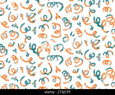 Farbkritzellinienmuster auf einem transparenten Hintergrund, Vektordesign, nahtloses Muster für Kinderdesign, Druck Stock Vektor