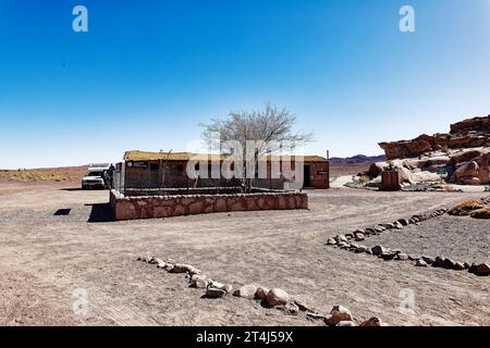 Archäologische Stätte Yerbas Buenas - Chile. Höhlenmalereien - Atacama-Wüste. San Pedro de Atacama. Stockfoto