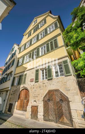 Geburtshaus Dichter Ludwig Uhland, Neckarhalde, Altstadt, Tübingen, Baden-Württemberg, Deutschland *** Geburtsort des Dichters Ludwig Uhland, Neckarhalde, Altstadt, Tübingen, Baden-Württemberg, Deutschland Credit: Imago/Alamy Live News Stockfoto