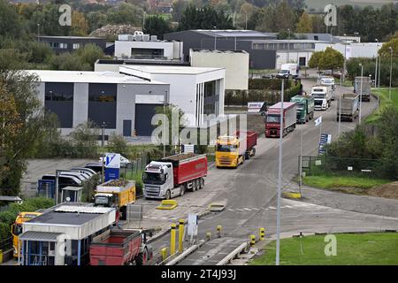 Tienen, Belgien. 31. Oktober 2023. Die Abbildung zeigt die Tiense Suikerraffinaderij - Raffinerie Tirlemontoise, in Tienen, Dienstag, 31. Oktober 2023. BELGA PHOTO ERIC LALMAND Credit: Belga News Agency/Alamy Live News Stockfoto