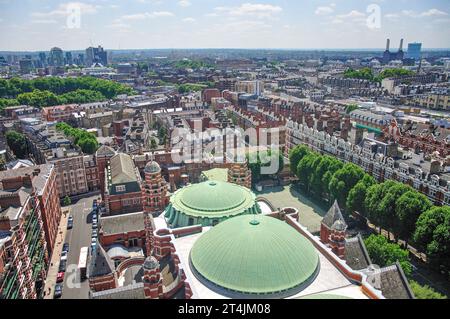Zeigen Sie südlich von Westminster Kathedrale Tower, City of Westminster, London, Greater London, England, Vereinigtes Königreich an Stockfoto
