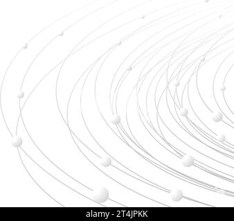 Abstrakter Technologiehintergrund. Abstrakter geometrischer Hintergrund. Ringe und Kreise im Hintergrund. Stock Vektor