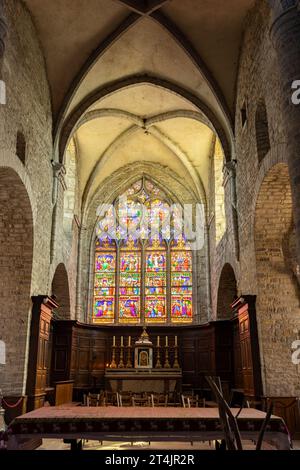 Innere der Kirche Saint-Just in Arbois, Departement Jura, Franche-Comte, Frankreich Stockfoto