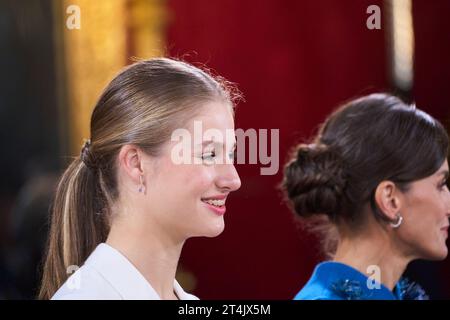 Madrid. Spanien. 20231031 leistet Kronprinzessin Leonor am 31. Oktober 2023 in Madrid den Treueid zur spanischen Verfassung der Prinzessin von Asturien im Königspalast Stockfoto