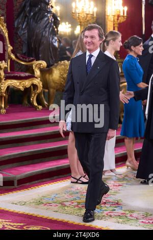 Madrid. Spanien. 20231031, König Felipe VI. Von Spanien, Königin Letizia von Spanien, Kronprinzessin Leonor, Prinzessin Sofia, Pedro de Borbon-Dos Sicilias und Orleans leisten am 31. Oktober 2023 in Madrid, Spanien den Treueid zur spanischen Verfassung der Prinzessin von Asturien Stockfoto