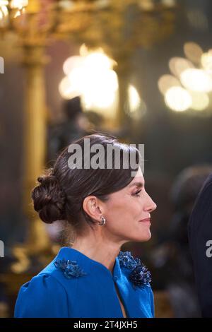 Madrid. Spanien. 20231031 nimmt Königin Letizia von Spanien am 31. Oktober 2023 in Madrid den Treueid zur spanischen Verfassung der Prinzessin von Asturien im Königspalast ab Stockfoto