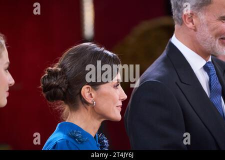 Madrid, Madrid, Spanien. 31. Oktober 2023. Königin Letizia von Spanien nimmt am 31. Oktober 2023 im Königspalast in Madrid, Spanien, den Treueid zur spanischen Verfassung der Prinzessin von Asturien ab (Foto: © Jack Abuin/ZUMA Press Wire). Nicht für kommerzielle ZWECKE! Stockfoto