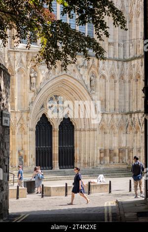 Westfassade von York Minster York Yorkshire England Stockfoto