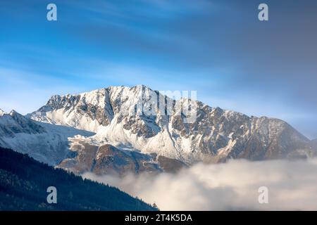 Hohe Tauern, Glockner-Gruppe, nahe Niedernsill, Österreich, im Morgenlicht Stockfoto