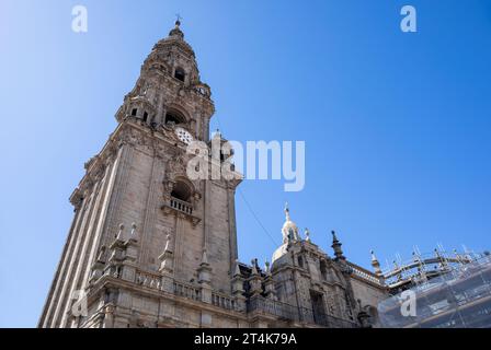 Europa, Spanien, Galicien, Santiago de Compostela, Kathedrale Santiago de Compostela (Glockenturm und Dach) Stockfoto
