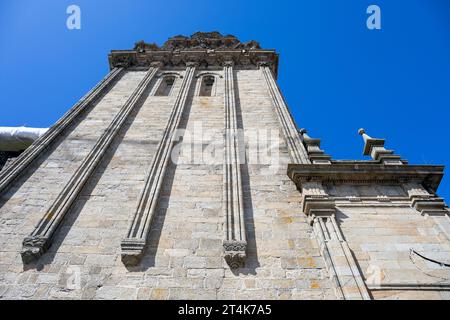 Europa, Spanien, Galicien, Santiago de Compostela, der Glockenturm der Kathedrale von Santiago de Compostela Stockfoto