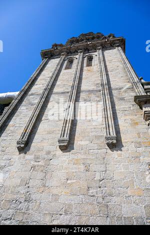 Europa, Spanien, Galicien, Santiago de Compostela, der Glockenturm der Kathedrale von Santiago de Compostela Stockfoto