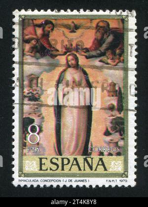 SPANIEN - CA. 1979: Briefmarke von Spanien, zeigt Unbefleckte Empfängnis (Juan de Juanes), ca. 1979 Stockfoto