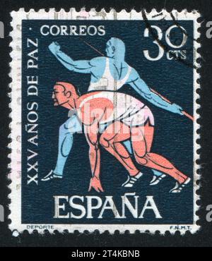 SPANIEN - CA. 1964: Briefmarke gedruckt von Spanien, zeigt Sport, ca. 1964 Stockfoto