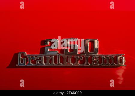 Italien, Lombardei, Treffen der Oldtimer, Ferrari 250 GT Boano Datum 1956 Logo Stockfoto