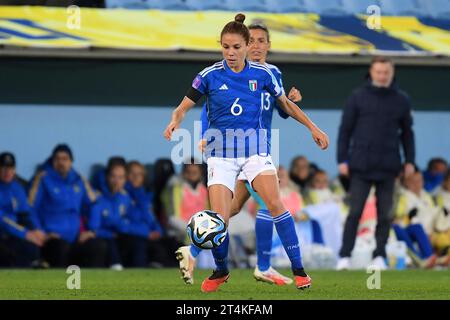 Malmö, Schweden. 31. Oktober 2023. Malmö New Arena, Malmö, Schweden, 31. Oktober 2023: Magdalena Eriksson (6 Schweden) im Spiel der UEFA Nations League am 31. Oktober 2023 zwischen Schweden und Italien im Malmö New Stadium in Malmö, Schweden (Peter Sonander/SPP) Credit: SPP Sport Press Photo. /Alamy Live News Stockfoto