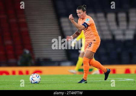 31. Oktober 2023. GLASGOW - Sherida Spitse aus Holland beim UEFA Nations League-Frauenspiel zwischen Schottland und den Niederlanden am 31. Oktober 2023 im Hampden Park in Glasgow. ANP ROBERT PERRY Credit: ANP/Alamy Live News Stockfoto