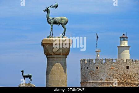 Hafen, Rhodos Stadt, Rhodos Insel, Griechenland Stockfoto