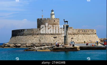 Hafen, Rhodos Stadt, Rhodos Insel, Griechenland Stockfoto