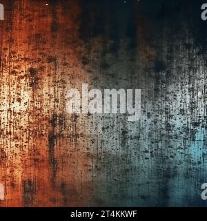Metall Textur Marineblau gebranntes blaues Kupfer rot braun grau schwarz abstrakter Hintergrund Stockfoto