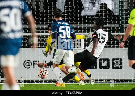 London, Vereinigtes Königreich. 31. Oktober 2023. London - 3-0 während des Spiels zwischen Fulham FC U21 gegen Feyenoord U21 im Motspur Park am 31. Oktober 2023 in London. Credit: Box to Box Pictures/Alamy Live News Stockfoto