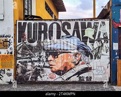 Das Viertel Liberdade in Sao Paulo, Brasilien, ist die weltweit größte ethnische japanische Gemeinde außerhalb Japans. Die japanische Präsenz in der Nachbarschaft Stockfoto