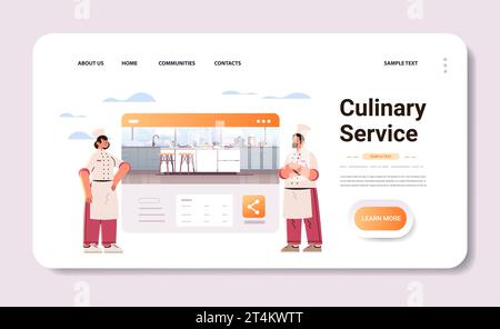 Mann Frau professionelle Restaurant Küchenchefs oder Bäcker in Uniform Lebensmittelindustrie Arbeiter Happy Labor Day Feier Konzept Stock Vektor