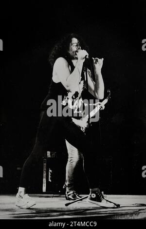 Ian Gillan & His Band, Ian Gillan, Ian Gillan Rock and Roll Hall of Fame, Ian Gillan & His Band, die 1991 live auftreten, Deep Purple Leadsänger Ian Gillan, Ian Gillan Vocals, Steve Morris Guitar, Brett Bloomfield Bass, Leonard Haze Schlagzeug, Foto Kazimierz Jurewicz, Stockfoto